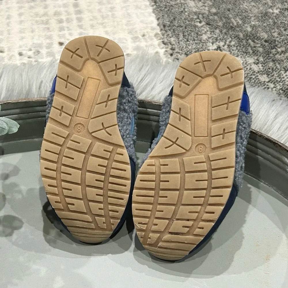 Open Edit Toddler Slip‎ On Blue Plush Sneakers Toddler Size 8